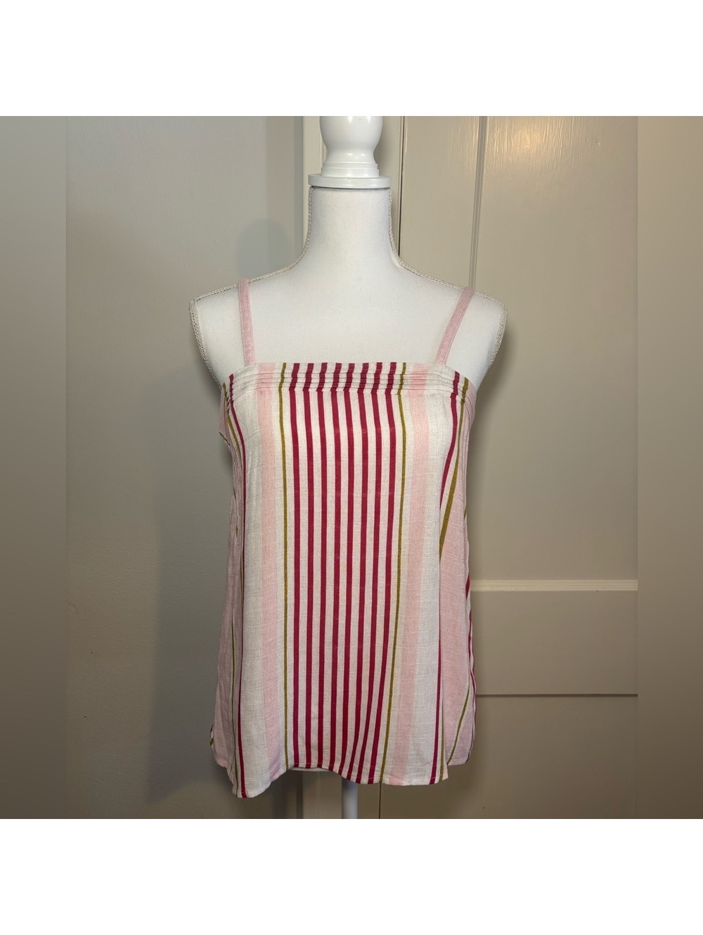 Miami Pink, Red, and White Boxy Camisole